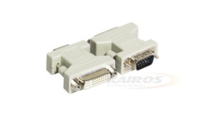 ADAPTADOR DVI-I FÊMEA (24+5 PINOS) X VGA MACHO DB15