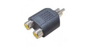 ADAPTADOR RCA MACHO X 2 JACK RCA FEMEA NIQUEL P