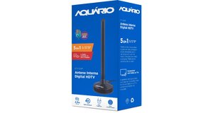 ANTENA INTERNA DIGITAL HDTV C/BASE E CABO 2,5MTRS DTV100P AQUARIO