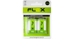 BATERIA ALCALINA 9V (C/2 BATERIAS) FLEX FX-9K2