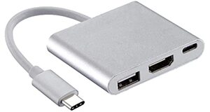 CABO ADAPTADOR 3 EM 1 TYPE-C 3.1 X TYPE-C / HDMI / USB 3.0 LELONG - LE-5573 / DEX - HC-03