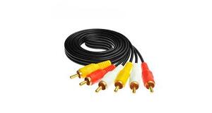 CABO DE AUDIO E VIDEO 3 RCA MACHO X 3 RCA MACHO C/ 5,0M