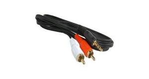 CABO DE AUDIO P2 MACHO X 2 RCA MACHO C/ 1,8M INJETADO E EMBORRACHADO ALLTECH - 1087