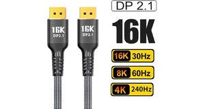 CABO DISPLAY PORT 2.1 16K 30HZ 8K 120HZ 4K 240HZ 80GBPS 2M