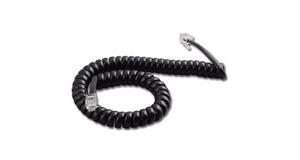 CABO EXTENSOR P/ TELEFONE RJ11 4 VIAS ESPIRAL PRETO C/ 1,50M