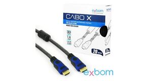 CABO HDMI 1.4 C/ 20,0M 15 PINOS C/ FILTRO E MALHA EXBOM
