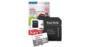 CARTÃO DE MEMORIA 32GB MICRO SD CL10 80MB/S ULTRA