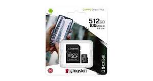 CARTÃO DE MEMÓRIA MICRO SD KINGSTON 512GB 100MBS C10