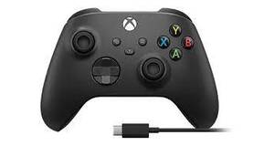 CONTROLE MICROSOFT PARA XBOX SERIES X/S - PRETO COM CABO USB-C - PRETO