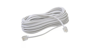 EXTENSAO TELEFONE 5.00M RJ11+RJ11 BRANCO