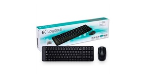 KIT TECLADO E MOUSE LOGITECH WIRELESS MK220 PRETO