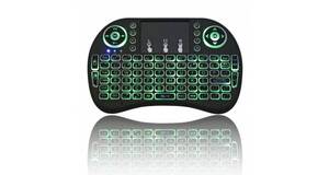 MINI TECLADO SEM FIO TOUCHPAD MOUSE SMART TV  LUZ NOTURNA