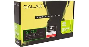 PLACA DE VIDEO GALAX GEFORCE GT 710 2GB DDR3 64 BITS DVI/HDMI/VGA - LOW PROFILE - PCIE 2.0 - 71GPF4HI00GX