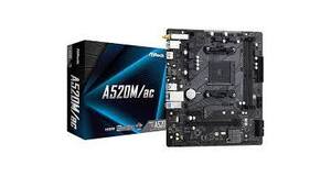 PLACA MÃE ASROCK A520 WIFI + BLUETOOTH / SOQUETE AM4 / DDR4 /