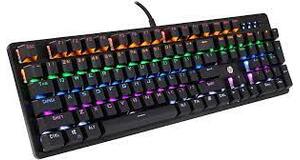 TECLADO GAMER HP GK100 MECANICO SWITCH BLUE ILUMINACAO MULTICORES USB