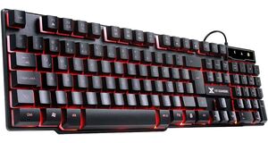 TECLADO GAMER HYDRA 107 TECLAS + 12 MULTIMIDIA COM LED VERMELHO SENSACAO TECLA MECANICA - GT702