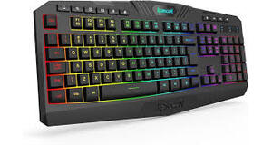TECLADO GAMER REDRAGON HARPE, MEMBRANA, RGB, ABNT2, WIRELESS - K503-KS - PRETO