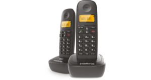 TELEFONE INTELBRAS TS2512 S/FIO KIT TELEFONE+RAMAL C/IDENTIFICADOR PRETO - PPB