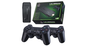VÍDEO GAME RETRÔ LITE 4K 2 CONTROLE  SEM JOGO PS1