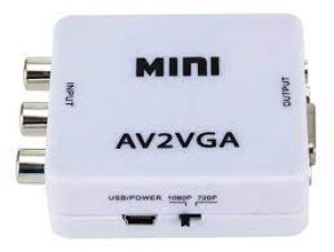CONVERSOR DE VÍDEO 1080P VGA C/ ÁUDIO (IN) X 3 RCA (OUT