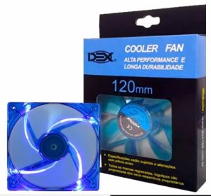 COOLER FAN 120MM X 120MM LED AZUL DEX - DX-12F
