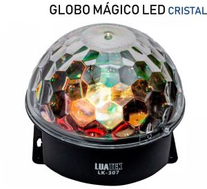 GLOBO MÁGICO LED DE CRISTAL BOLA MALUCA FESTA LUATEK LK-307