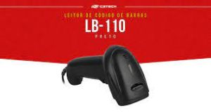 LEITOR CODIGO DE BARRAS C3TECH LB-110BK CMOS LEITURA 1D/2D QR CODE USB S/SUPORTE