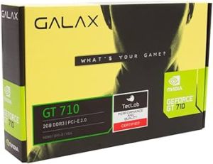 PLACA DE VIDEO GALAX GEFORCE GT 710 2GB DDR3 64 BITS DVI/HDMI/VGA - LOW PROFILE - PCIE 2.0 - 71GPF4HI00GX